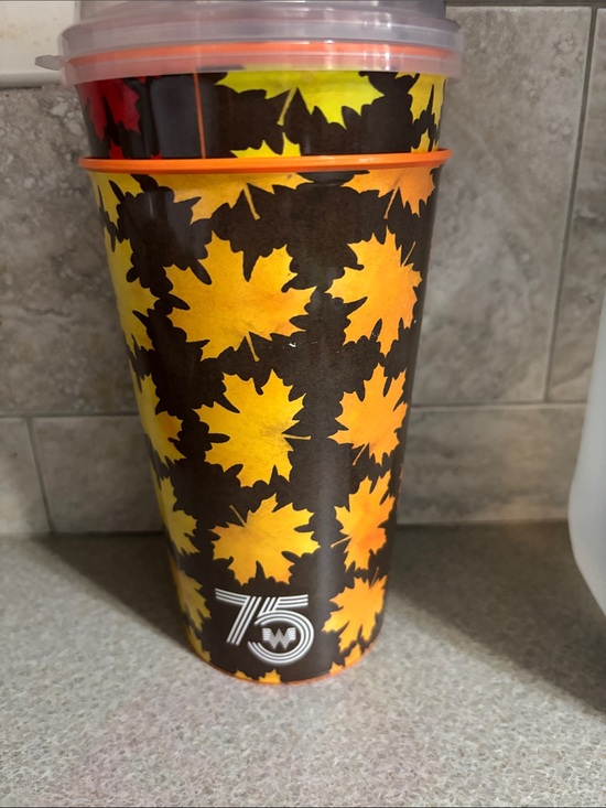 Whataburger Other - Whataburger Autumn Maple Leaf reusable plastic cups with lids– Orange & Yellow